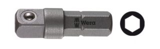 Adaptor (adapter) z kulką zabezpieczającą do kluczy nasadowych 1/4" Wera 870/1