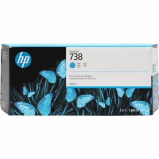 oryginalny tusz HP 738 [676M6A] cyan - 300 ml