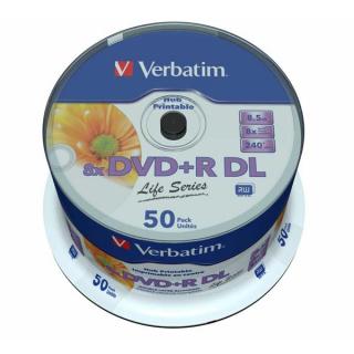 Płyta DVD+R DL Verbatim 8.5GB Cake 50szt. - do nadruku