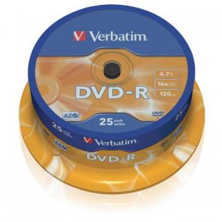 Płyta DVD-R Verbatim 4.7GB Cake 25szt.