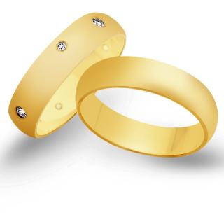 Obrączki ślubne z żółtego złota o szerokości 5mm - OZ/017
