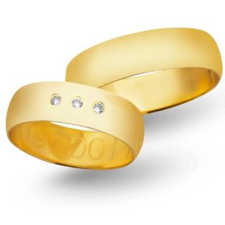 Obrączki ślubne z żółtego złota o szerokości 6mm - OZ/012