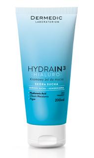 DERMEDIC HYDRAIN 3 HIALURO Kremowy żel do mycia twarzy i ciała 200 ml
