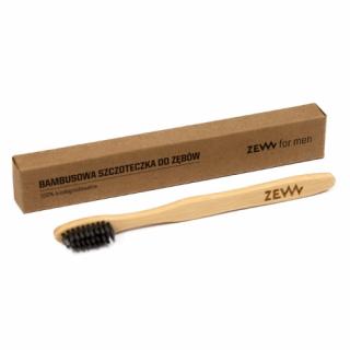 Zew for Men Bambusowa szczoteczka do zębów z węglem aktywnym mała (14 cm)