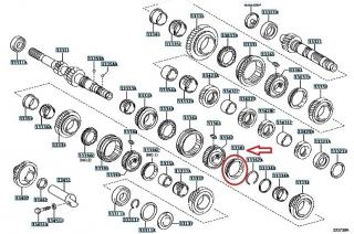 Synchronizator skrzyni biegów 2/II bieg MTM 6F - TOYOTA YARIS NLP13  2011-07 / 2014