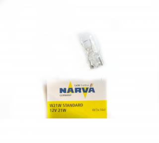 Żarówka NARVA W21 12V W3x16d (jednowłóknowa)