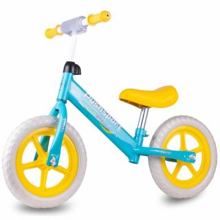 Rowerek Biegowy Rower Dziecięcy Koła Eva 12" żółto- niebieski