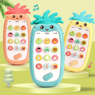 Telefon Muzyczny Ananas  Interaktywny Dla Malucha Do zabawy