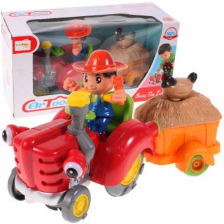 Traktor do zabawy dla dzieci FARMER Z PRZYCZEPĄ