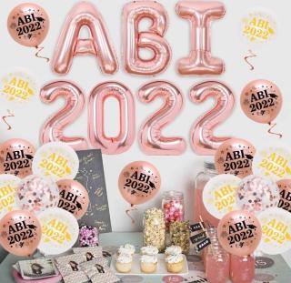 ABI 2022 dekoracja na ukończenie szkoły 2022 róż biel