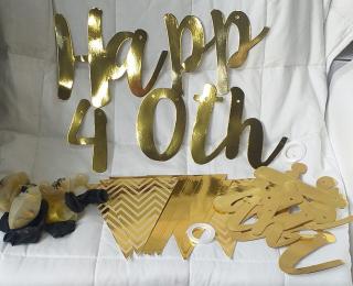 Dekoracje na 40 urodziny Happy Birthday 40th