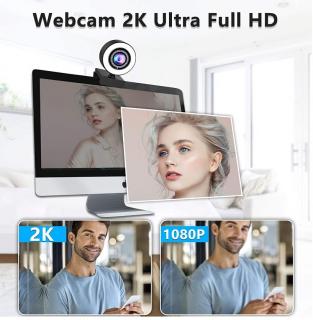 Kamera internetowa 2K FHD szerokokątna z mikrofonem
