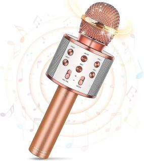 Mikrofon Bluetooth Karaoke Głośnik Bezprzewodowy Miedzi