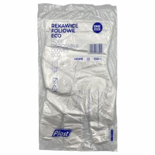 Rękawice jednorazowe foliowe HDPE 100szt Plast