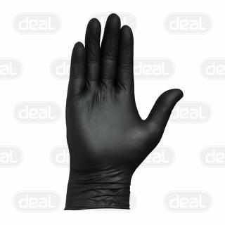 Rękawice nitrylowe czarne XL Mercator 100szt