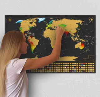 Scratch it Mapa świata do zdrapywania XXL 84x55 cm