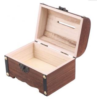 WINOMO małe drewniane pudełko skarbonka w stylu vintage