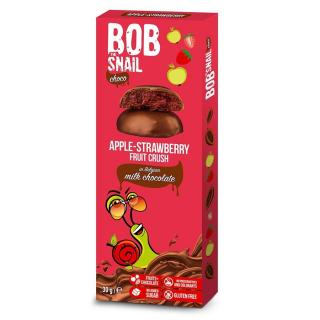 Bob snail przekąski jabłkowo-truskawkowe w mlecznej czekoladzie