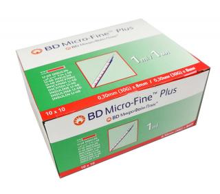 Strzykawki insulinowe BD Micro-Fine Plus 1ml 100 szt. U-40