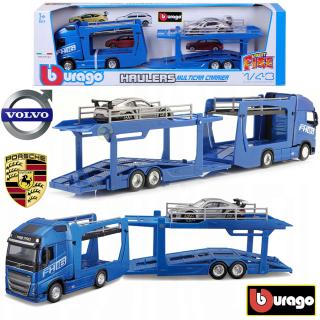 Auto laweta tir Volvo FH16 z samochodem Porsche 911  Bburago