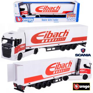 Auto Tir Scania z naczepą Eibach model 1:43 Bburago