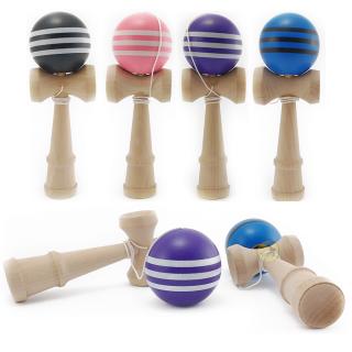 KENDAMA drewniane mix kolorów z paskami