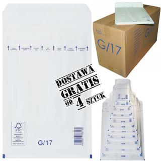 Koperty bąbelkowe PREMIUM 7/G/17 białe 100 szt.