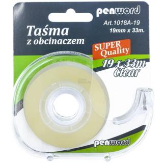 Penword taśma biurowa przezroczysta z obcinaczem 18 mm x 33 m