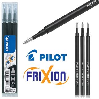 Pilot frixion wkłady 3szt 0.7mm czarne