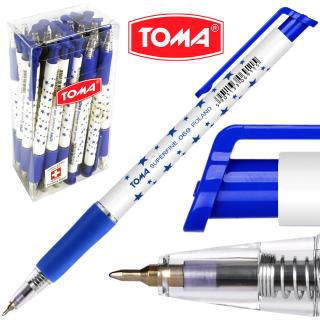 Toma Długopis automatyczny super fine 0,5 mm TO-069 niebieski 20 SZT
