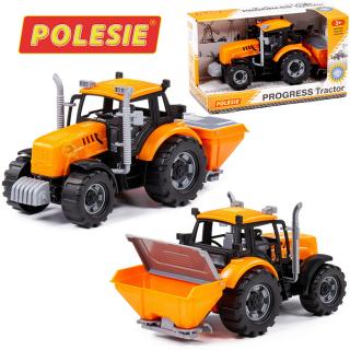 Traktor z napędem Progress z siewką siewnikiem maszyną rolniczą Polesie