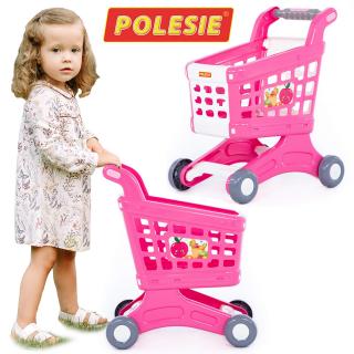 Wózek sklepowy zakupowy marketowy różowy "Natalia" Polesie