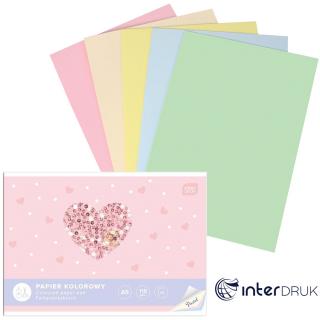 Wycinanka - zeszyt papierów kolorowych pastelowych A5 10 kartek 115g Interdruk