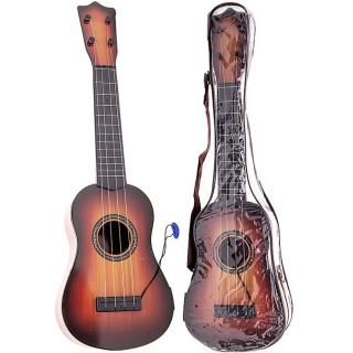 Zabawka gitara klasyczna dla dzieci imitacja drewna w etui 55 cm