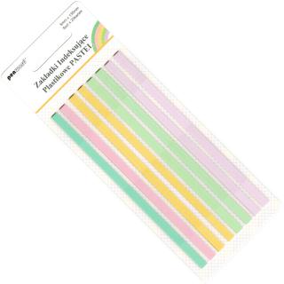 Zakładki indeksujące plastikowe paski pastel 8 sztuk x 20 kartek