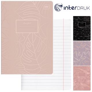 Zeszyt A5 / 60 = w linię Metallic Rose Gold mix okładek Interdruk