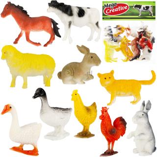 Zwierzęta domowe zestaw figurek 10 sztuk Farm Animals Mega Creative