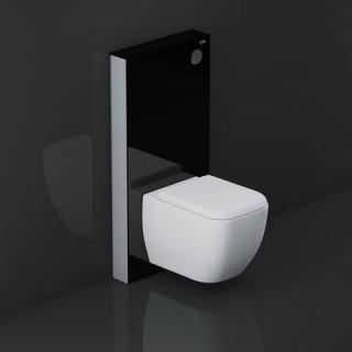 ECOFIX Zestaw natynkowy Monoblok czarny do miski WC podwieszanej