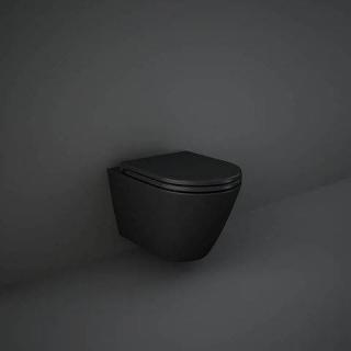 FEELING Miska WC podwieszana Rimless czarny mat (504) deska WC w/o czarny mat