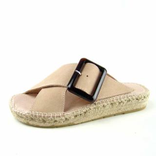 Klapki damskie espadryl MACARENA skóra handmade Rozmiar: 36