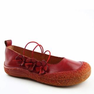 Laura Vita GACINO10 baleriny damskie skórzane typu barefoot czerwone Rozmiar: 36
