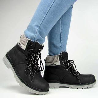 Lee Cooper LCJ-24-03-3043 Trapery damskie ocieplane trzewiki czarne Rozmiar: 36