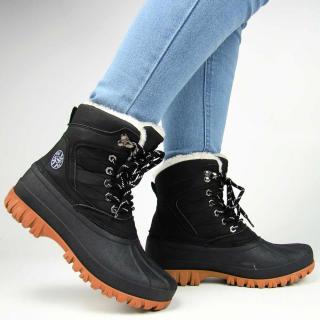 Lee Cooper LCJ-24-44-2868 Śniegowce damskie buty zimowe ocieplane camel Rozmiar: 39