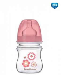 Butelka szerokootworowa antykolkowa EasyStart Newborn baby 120 ml 35/216 Canpol  - różowy