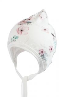 Czapka niemowlęca HADLEY bambus pudrowa flora JWD083 Jamiks - 36