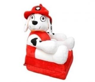 Fotel pluszowy rozkładany dla dzieci 2+ Bajka - Pies czerwony