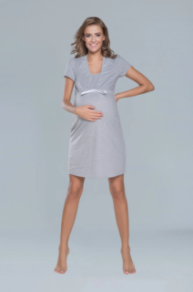 Koszula nocna ciążowa/do karmienia Radość Italian Fashion - melanż M