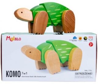 MalBlo Eco Klocki drewniane 7w1 MalBlo - Komo