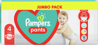 Pampers Pants pieluchomajtki 4 Jumbo pack 52 szt.