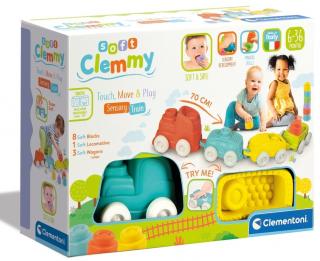 pociąg Clemmy sensoryczny+klocki dla dzieci 6-36m CLE17424 Clementoni